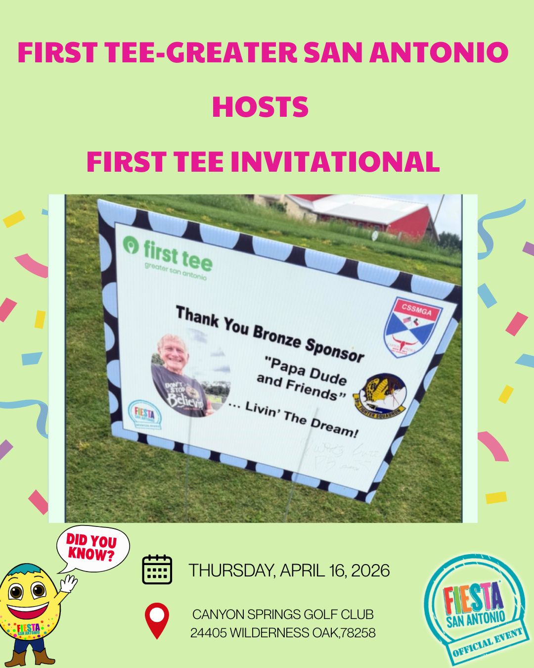 SCHEDULE Fiesta San Antonio