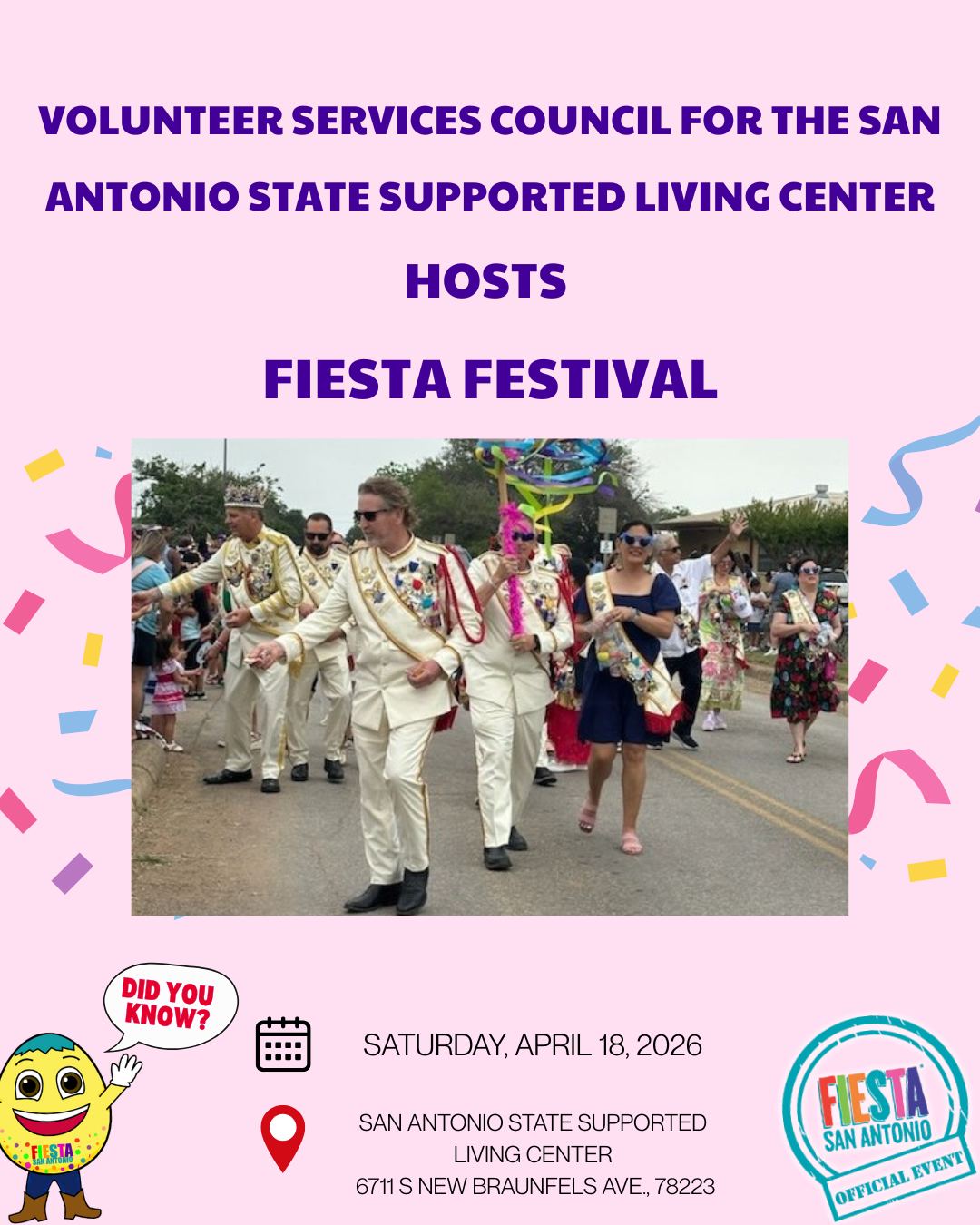 SCHEDULE Fiesta San Antonio